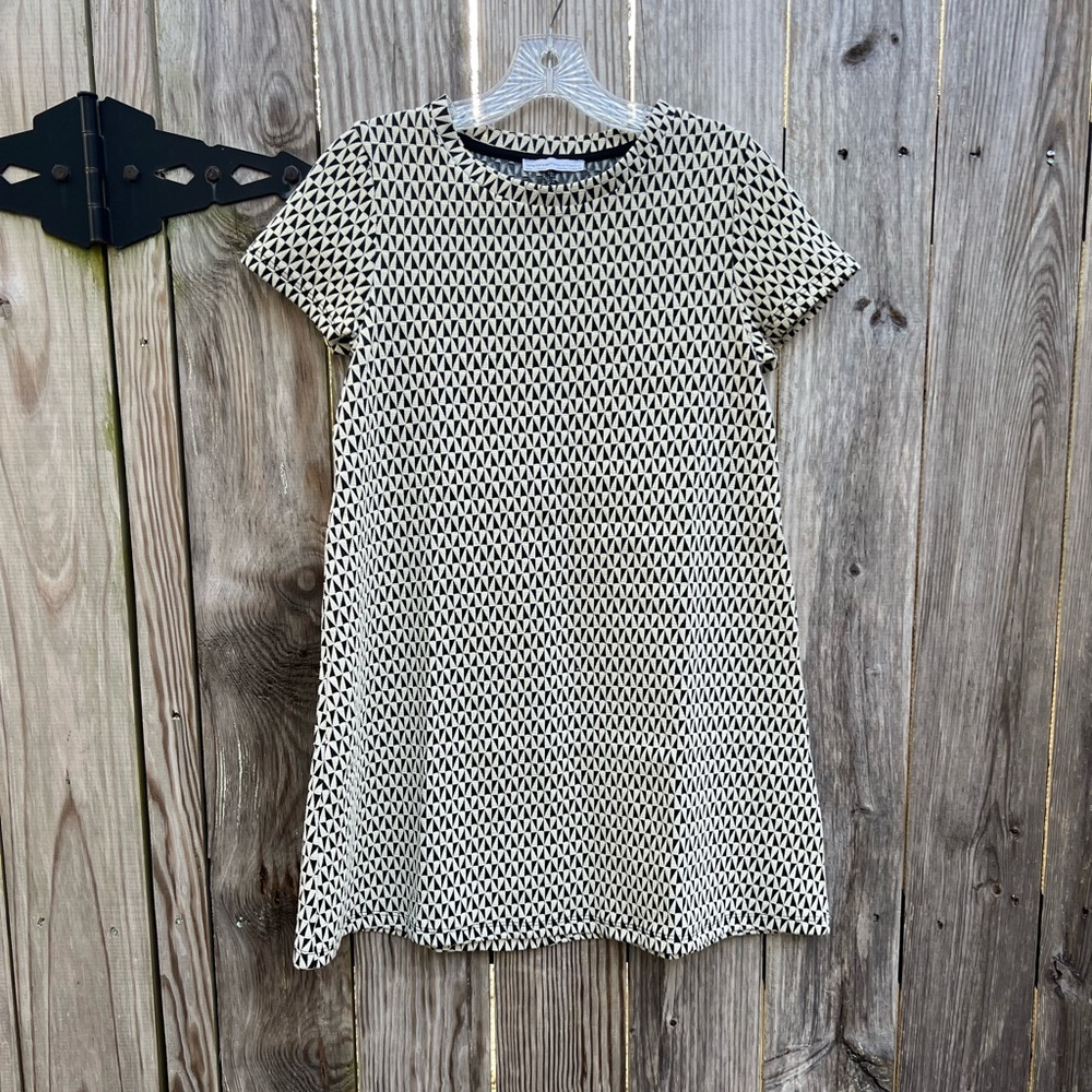 ZARA Trafaluc Geometric Shift Short Sleeve Dress Women’s Small - Picture 2 of 6